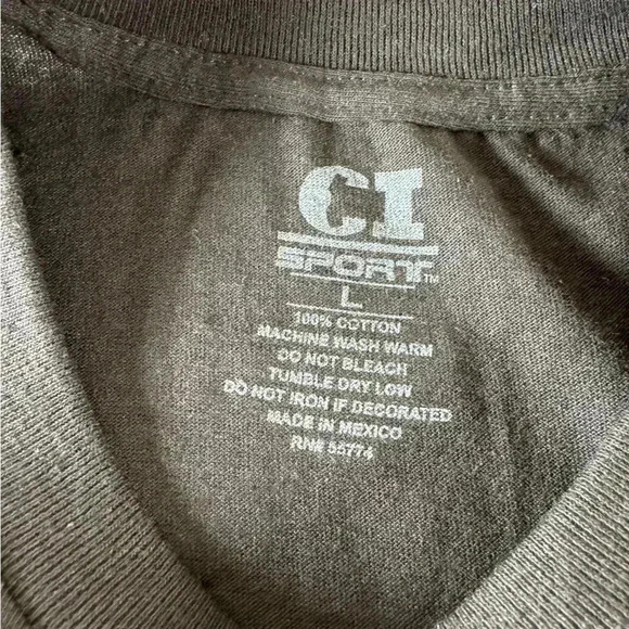 East Central University Tigers Adult Large Black T-Shirt Crew Neck Solid Cotton - Picture 9 of 9